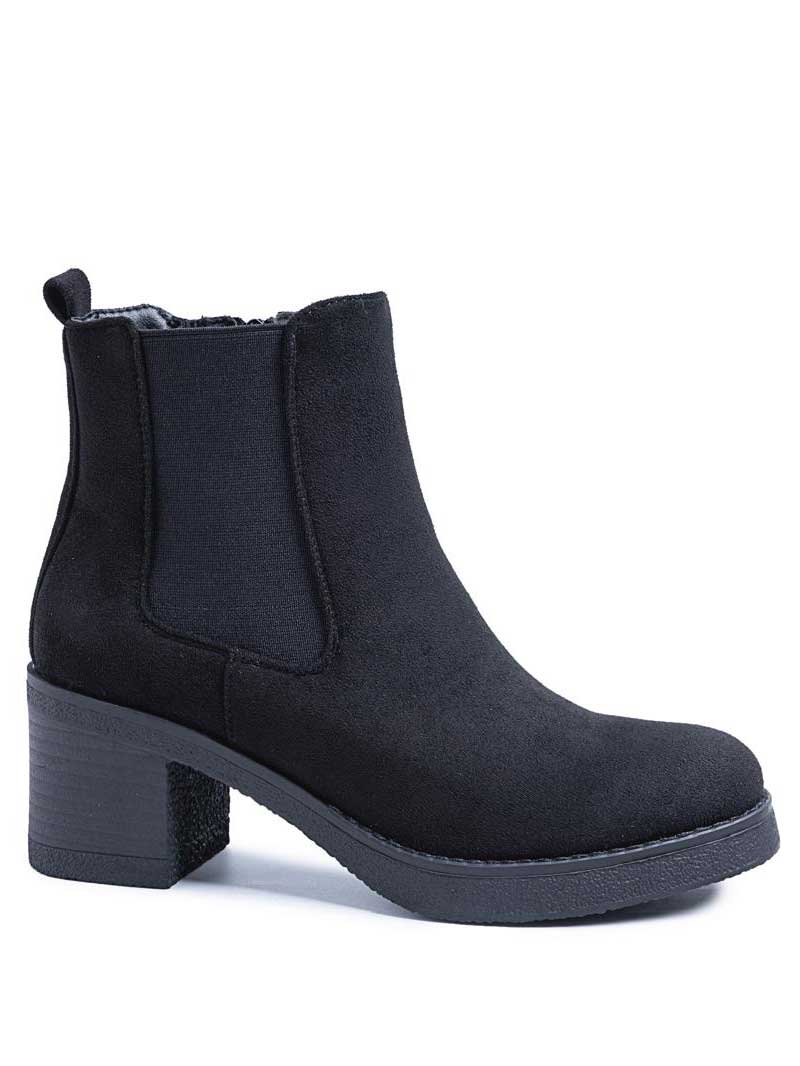 Arcelia - Støvler i ruskindslook med lille hæl